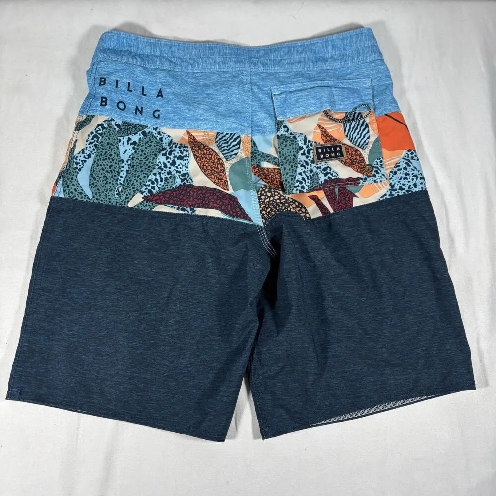 Billabong Recycled Blue Tropical Print Board Shorts